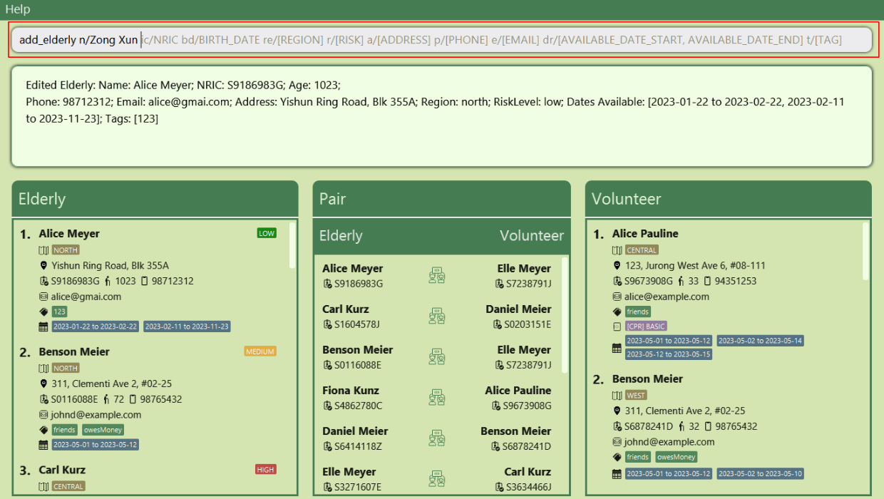 Command Recommendation Example